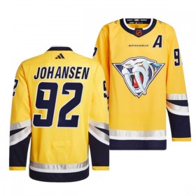 Nashville Predators tröja Ryan Johansen 92 Adidas 2022-23 Gul Reverse Retro 2.0 Authentic - NHL Tröjor Herr